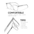 thumbnail image 3 of Gafas Blue Light Icesor Athena cuadradas de gran tamaño unisex, 3 of 9