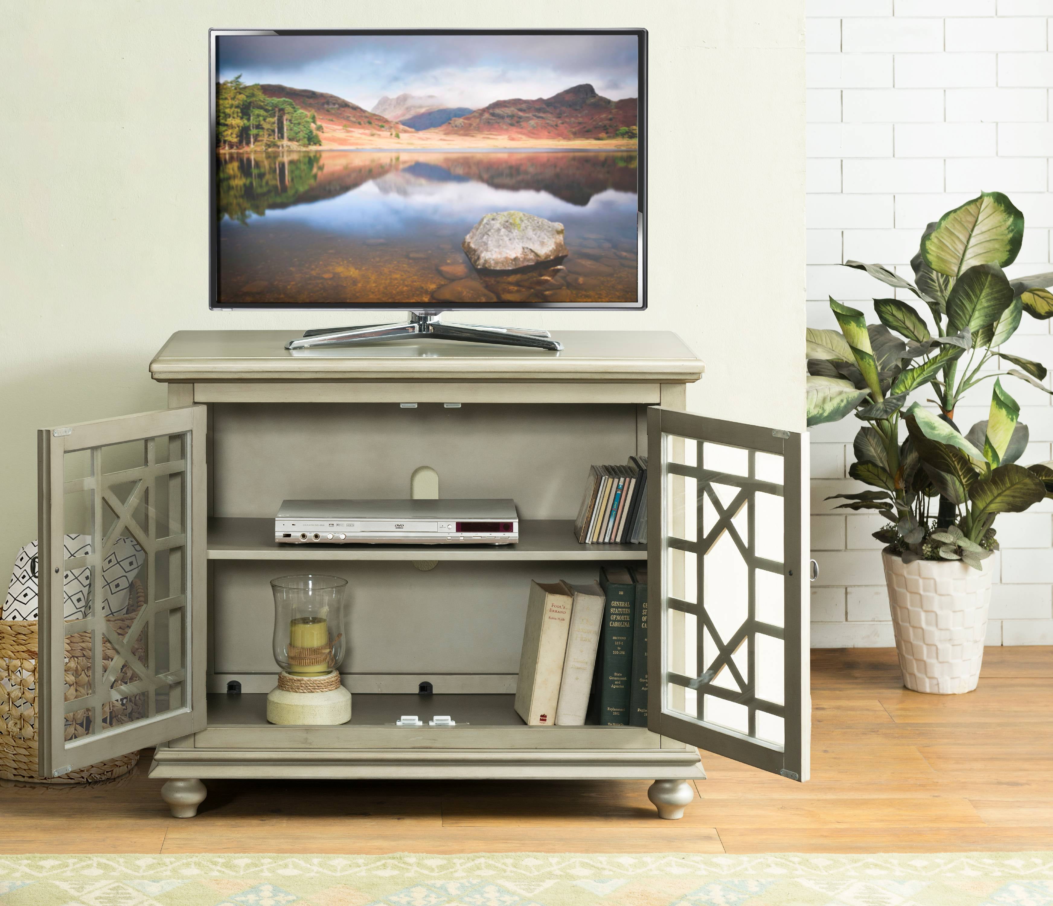 Small silver tv stand online