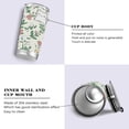 thumbnail image 2 of 11oz Stainless Steel Tumbler with Straw, Double Wall Insulated Travel Tumbler Cute White Cat Pattern, 2 of 8