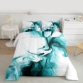 thumbnail image 2 of Homewish Abstract Stripes Bedding Comforter Set 2pcs for Teens Boys Girls,Geometric Lines Twin Comforter Sets Microfiber,Teal White Gradient Breathable Bedding Set,Luxury Bedroom Decor,Reversible, 2 of 8