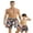 Black Orange Leaves Shorts, variant on Family Matching Swimsuit Father and Son Floral Print Beachwear Swimwear Sets Daddy and Me Swimming Trunks Pants
