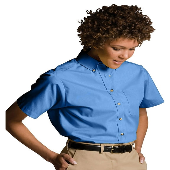 Edwards Garment Women's Button Down Collar Poplin Shirt, Style 5230