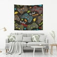 thumbnail image 6 of Gamepad Tapestry Wall Hanging Tapestries Happy Colorful Hippie Psychedelic Art Polyester Carpet Wall Decorative for Living Room Bedroom 60x51inch, 6 of 7