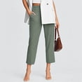 thumbnail image 6 of QATAINLAV Dress Pants for Women High Waisted Office Business Casual Slacks Straight Leg Side Slits Work Trousers with Pockets Green XXXL Gifts for Girls, 6 of 7
