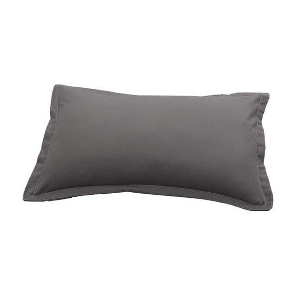 Dark Grey Dark Grey Solid Color Pillowcase Polyester Soft Sleep Pillow Cover 18.9X29.13 Inch Breathable And Durable