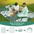 thumbnail image 5 of FairOnly 8'x10'Outdoor Area Rugs Reversible Waterproof With Leaf Pattern Rug for Beach, 5 of 5