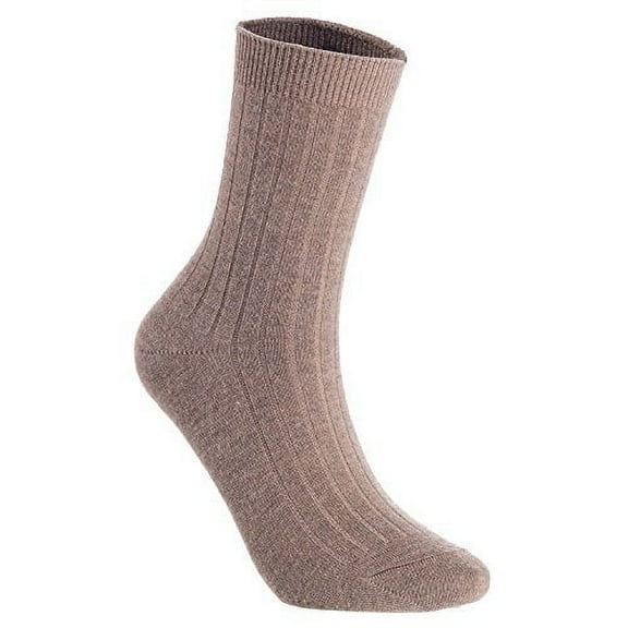Lian LifeStyle Cute Women's 1 Pair Pack Wool Crew Socks, Size 6-9, HR1690, Color Beige