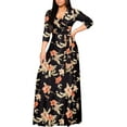 thumbnail image 2 of Plus Size Maxi Dress for Women Casual Summer Sundress V-Neck 3/4 Sleeve Summer Casual Sleeveless Vacation Party Long Maxi Dresses Cute Floral Wedding Guest Dress Premium Elegant Vestidos, 2 of 6