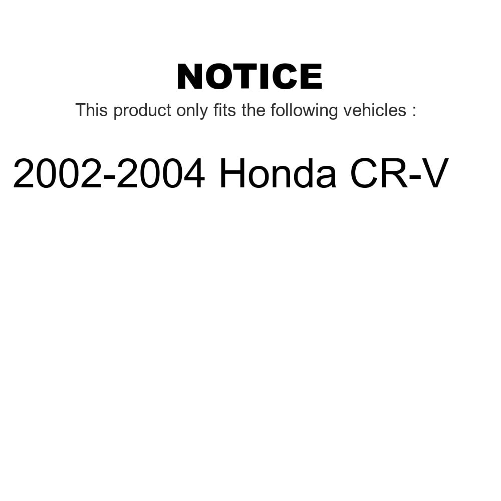 Details about   Rear Disc Brake Rotors And Semi-Metallic Pads Kit 2002-2004 Honda CR-V