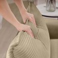 thumbnail image 4 of Mid-Century Modern 3-Seater Sectional Sofa with Tan Corduroy & Core Benefits, 4 of 11