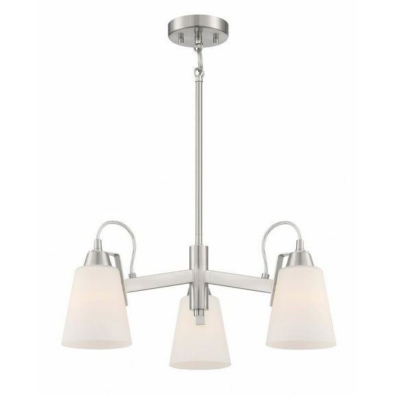 3 Light Chandelier-Brushed Nickel Finish -Traditional Installation Minka Lavery 3993-84