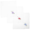 thumbnail image 4 of GARVALON 3Pcs European Embroidery Handkerchiefs Assorted Square Giving Women, 4 of 7