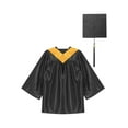 thumbnail image 4 of YONGHS Girls Graduation Gown Cap Set Kindergarten Preschool Church Robe Kids Children Uniform Outfit Black 24, 4 of 5