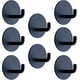 thumbnail image 1 of Black Adhesive Hooks - 8 Pack 15lb(Max) Sticky Wall Hooks for Hanging, Waterproof Rustproof Removable Stainless Steel Utility Hooks, Bathroom Kitchen, 1 of 5