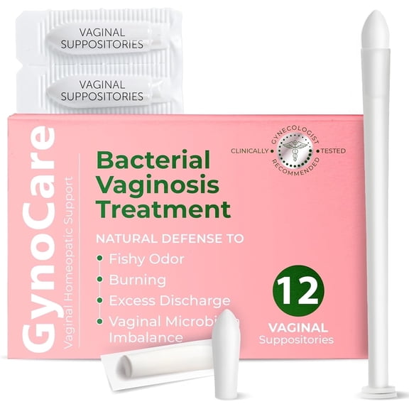 Bacterial Vaginosis | pH Balance & Female Vaginitis Support | Natural Homeopathic Vaginal Suppositories for Odor, Itching, Discharge, BV and Vaginal Microbiota Imbalance