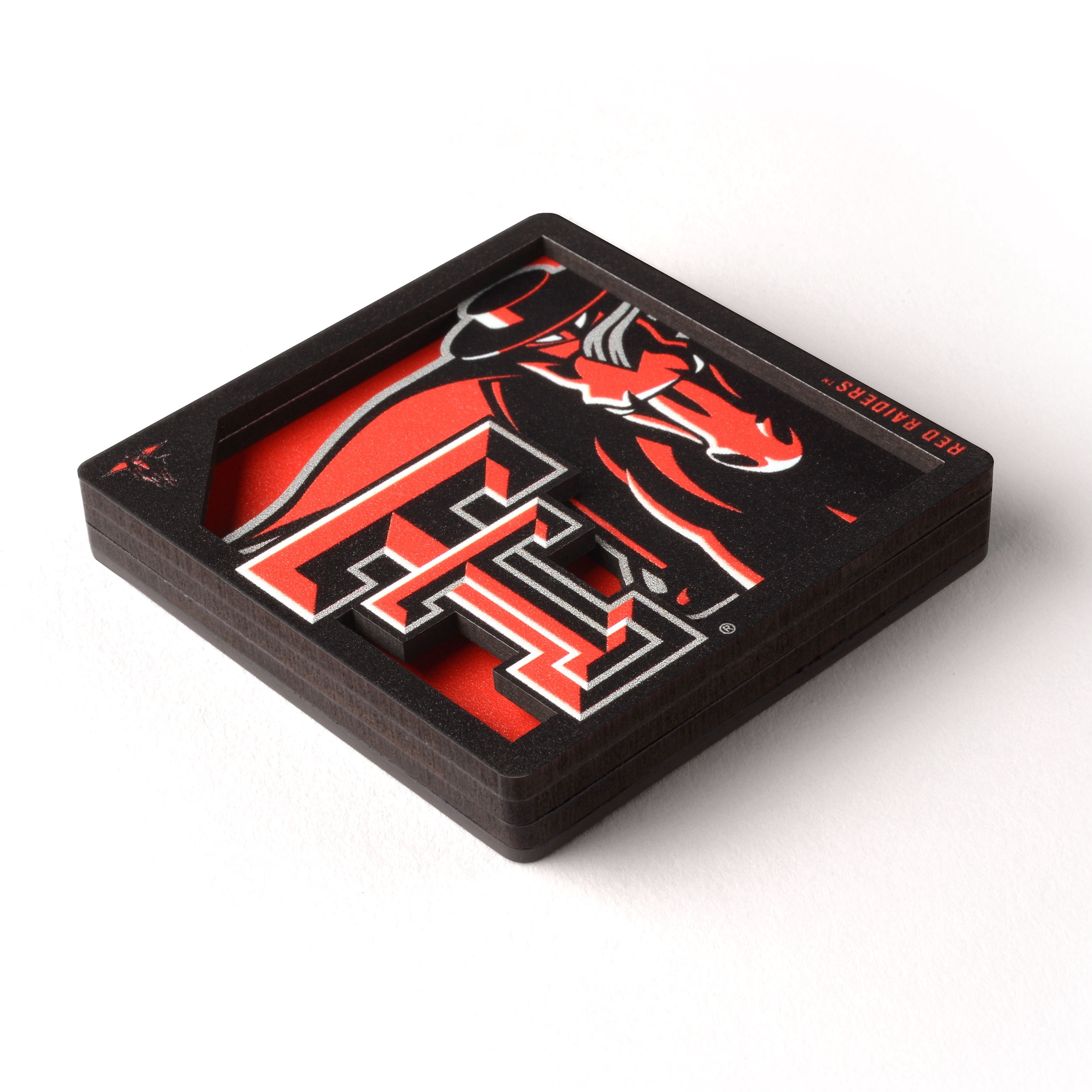 YouTheFan NCAA Texas Tech Red Raiders 3D Logo Series Magnet