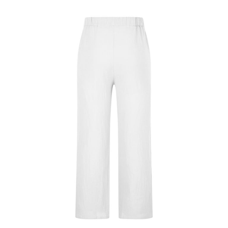 Herrnalise Men's Cotton Linen Drawstring Pants Elastic Waist Herrnalise Men's Cotton Linen Drawstring Pants Elastic Waist