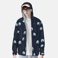thumbnail image 2 of Fotbe Night Forest Wolf Chaqueta con Protección Solar UPF 50+ para Hombre y Mujer, Camisa con Capucha y Bolsillos-Small, 2 of 7