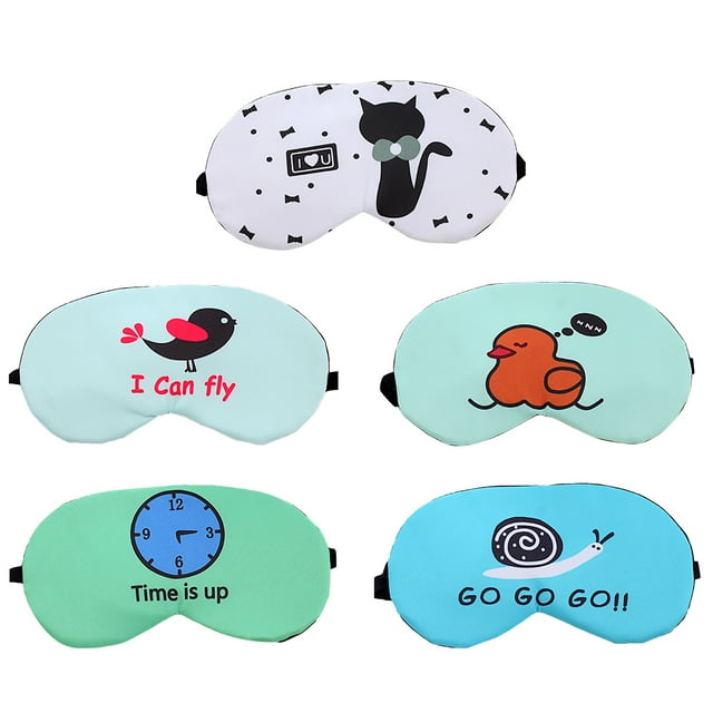 Bangcool 5PCS Sleep Mask Fashion Cute Cartoon Soft Eye Mask Sleep Eye Shade with Ice Pack