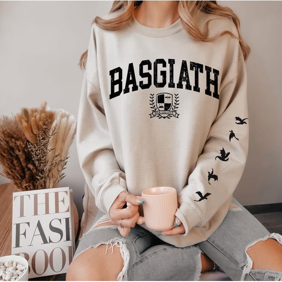 Basgiath War College Book Sweatshirt, Violet Sorrengail, Fourth Wing Sweatshirt - Sizes S-5XL ,Art Print JSC