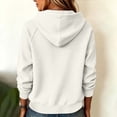 thumbnail image 6 of Nowekniz Fall Women Knit Fleece Hoodie Pullover Sweater, Loose Fit Long Sleeve Drawstring Hooded Sweatshirt with Pockets, Casual Fashion Daily Outfit Top, 6 of 6