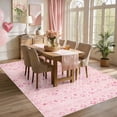 thumbnail image 6 of Bleum Cade Rugs for Living Room 5'x7' Pink Area Rug, Washable Rugs for Bedroom,Love Hearts Non-Slip Low Pile Super Soft Indoor Carpet Valentine Decor, 6 of 8