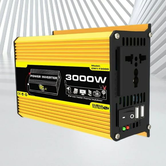 LEFU 300 Watt Pure Sine Wave Power Inverter DC 12V to AC 110V Converter, Dual USB Car Voltage Transformer, for Home, RV, Truck, Off-Grid Solar Power Inverter, Maximum Power Output of 3000W
