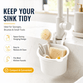 thumbnail image 4 of Faucet Hanging Strainer Sink Strainer Basket Self Cleaning Kitchen Sink Strainer Basket Faucet Hanging Food Catcher Auto Dump Filter for Leftovers Fruit and Veggies Wall Mounted Sink Draining Basket, 4 of 7