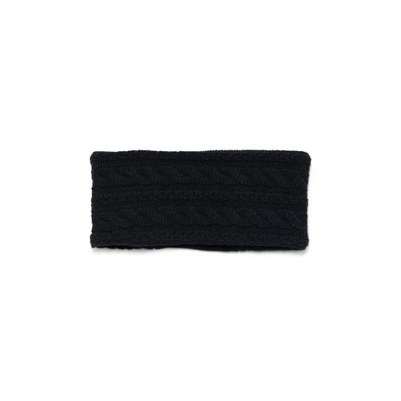 Ozark Trail Women's Cable Knit Reversible Headband, Black