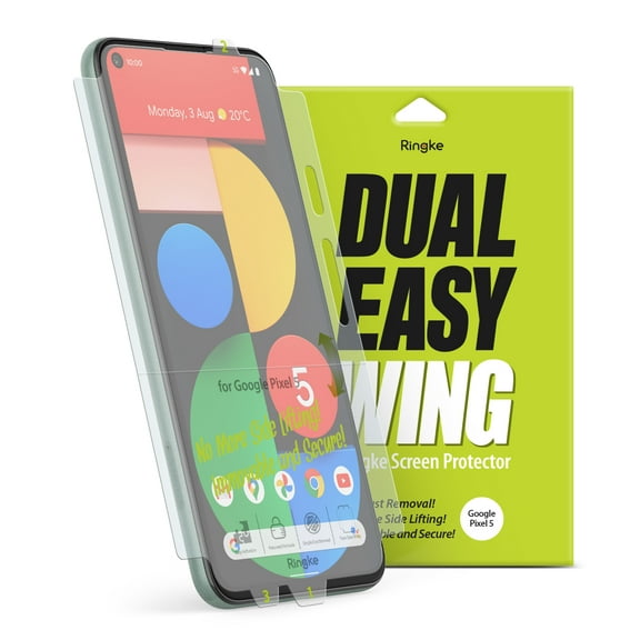 Ringke Dual Easy Wing (2 Pack) Screen Protector Designed for Google Pixel 5