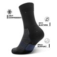 thumbnail image 3 of 3 Pairs Running Compression Socks for Men & Women, Atheltic Crew Socks with Cushion, Arch Support for Hiking, Cycling, 3 of 6
