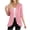 Pink, variant on Qiopertar Women's Casual 3/4 Sleeve Cardigan Open Front Lightweight Soft Knit Sweater Loose Fit Comfy Lounge Wear, White L