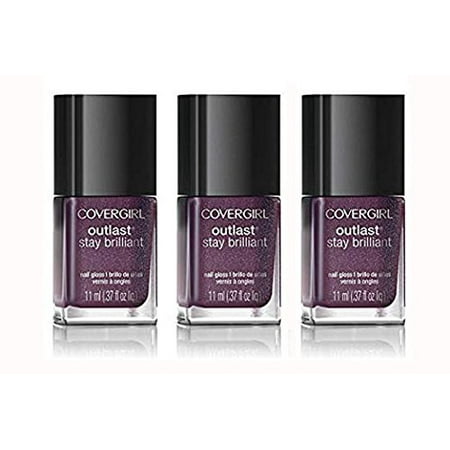 Brilliant Girl - Pack of 3 Cover Girl Nail Polish OUTLAST Stay Brilliant Pyro Pink #75