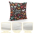 thumbnail image 4 of Shangniulu  Valentines Day Pillow Covers 18x18 Inch I Love You Love Hearts Farmhouse Sofa Throw Pillowcase Cushion Case Home Decoration Wedding Anniversary Decor, 4 of 5