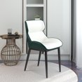 thumbnail image 3 of Modern Dining Chairs Set of 2, Mid-Century Upholstered PU Leather Chairs,Dark Brown,Vintage Green, 3 of 8
