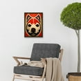 thumbnail image 2 of Abstract Mixed Media Dog Design Red Black Artwork Framed Wall Art Print A4, 2 of 4