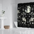 thumbnail image 3 of Gothic Shower Curtain Set - Dark Celestial Moon & Star Print, Mystical Cosmic Bath Decor, Waterproof Polyester 72"x84", Goth Aesthetic Gift, 3 of 5