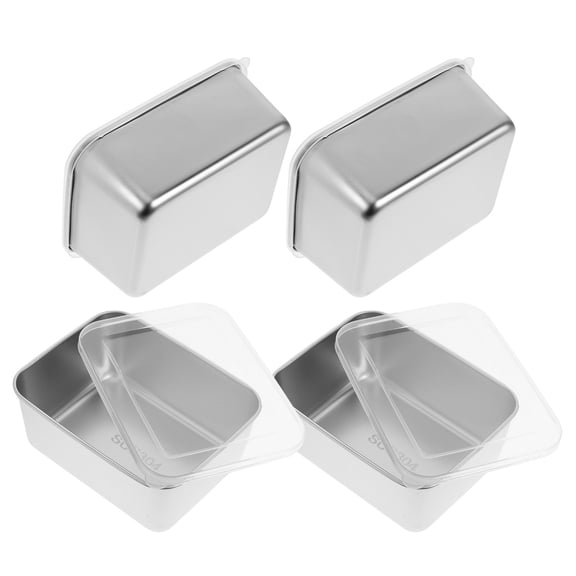 FUTUREORYY Refrigerator Fruit Storage Box Fridge Containers Stainless Steel 4pcs