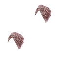 thumbnail image 3 of Qarigey Sombrero de estilo bohemio con nudo turbante, cubierta de protección solar, accesorios anchos para el cabello, gorros de pérdida de café con estampado de leopardo 2piezas, 3 of 6