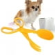thumbnail image 4 of Tijera portátil para mascotas, perro, gato, recogedor de excrementos, abrazadera, limpiador de residuos para mascotas, suministros para mascotas al aire libre, amarillo, 4 of 12