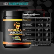 Gorilla Mode Pre-Workout, Rainbow Sherbet, 776 g