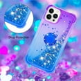 thumbnail image 5 of Phone Case for iPhone 13 Pro Max (Not fit 13 Pro), Shiny Bling Quicksand Effect TPU Bumper Case with Four Corners Anti-Fall Heavy Protection Cover for iPhone 13 Pro Max (6.7) Purple Blue, 5 of 7