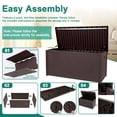 thumbnail image 4 of EHHLY 120 Gallon Outdoor Storage Box Large, Lockable Outside Storage Containers Waterproof Patio Cushions Deck Boxes, Brown, 4 of 12