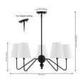thumbnail image 2 of JONATHAN Y Skylar 32" 5-Light Classic Minimalist Iron Inverted Gourd LED Chandelier, Black, JYL7912A, 2 of 9