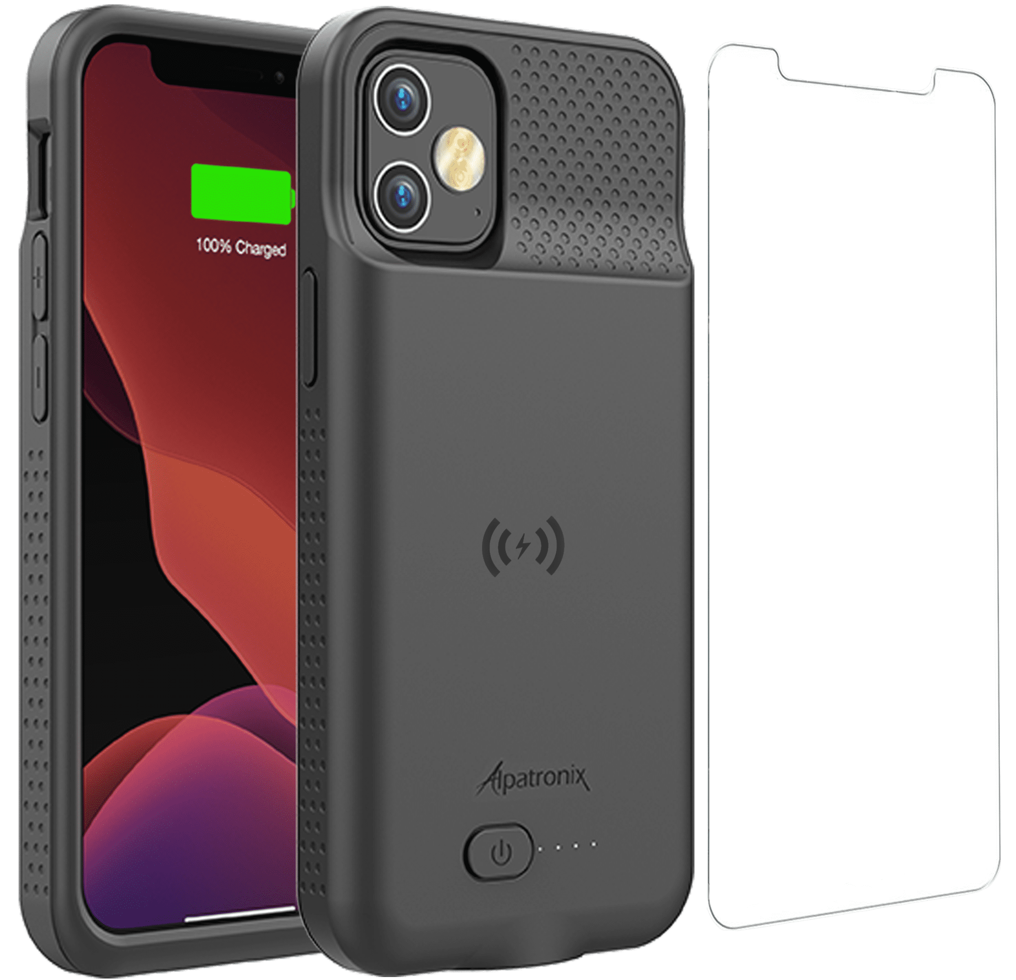 Alpatronix Battery Case 6000mAh Slim Charger Cover With Wireless 