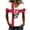 White, variant on LNZGNM Women's Soccer Jersey USA MEX CA Short Sleeve Crewneck Graphic Tee Football Tournament Fan Top for Sports Party Vacation Game Day,Deep Red(S)