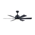 thumbnail image 3 of Harbor Breeze Bradbury 48-in Matte Black LED Indoor Downrod or Flush Mount Ceiling Fan with Light Remote (6-Blade), 3 of 7