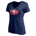 thumbnail image 2 of Women's Navy San Francisco 49ers Red White and Team V-Neck T-Shirt, 2 of 3
