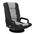 thumbnail image 1 of Costway 360-Degree Swivel Gaming Floor Chair with Foldable Adjustable Backrest Grey, 1 of 10