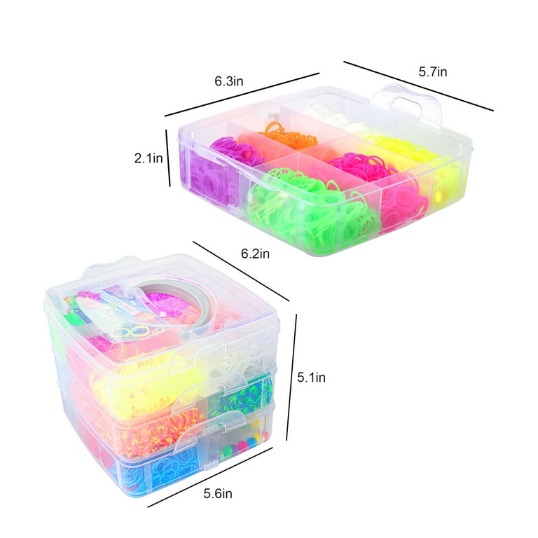 TSV 3 Layer Rubber Bands Kit, Weaving Loom Tools and